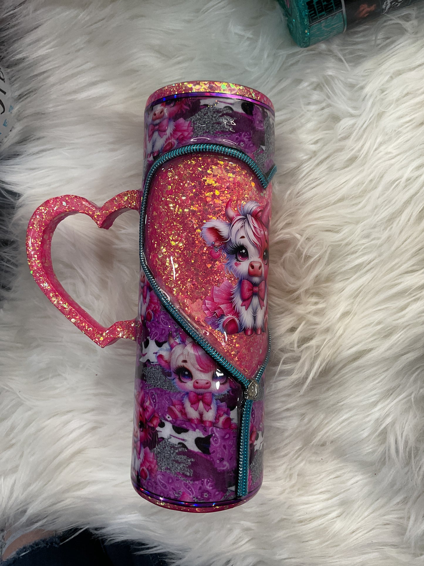 30 oz cow fabric tumbler