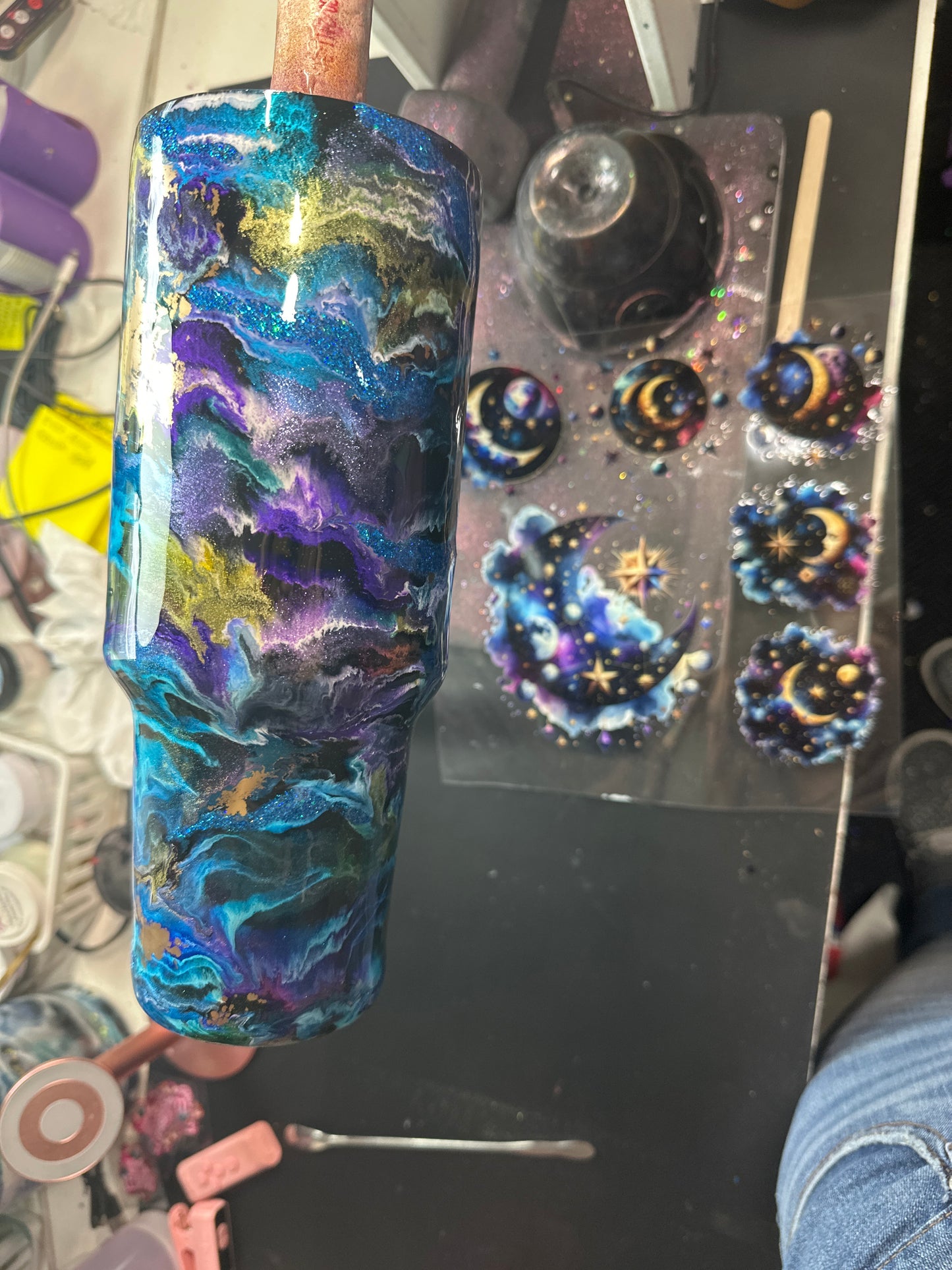 40 oz purple and blue