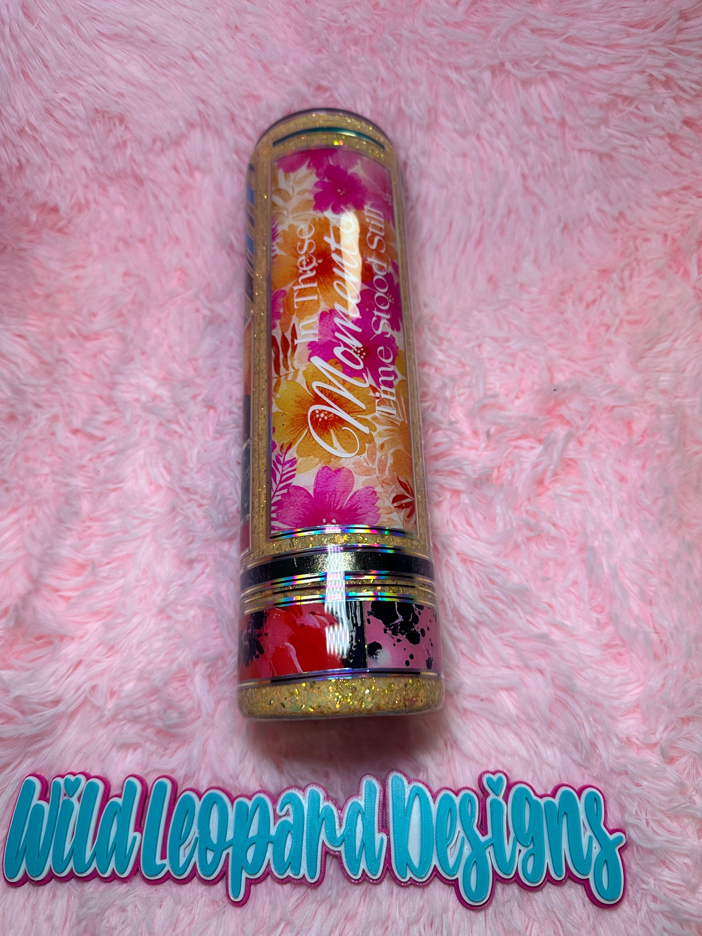 27-32 oz tipsy magnolia mixed media orange & pink