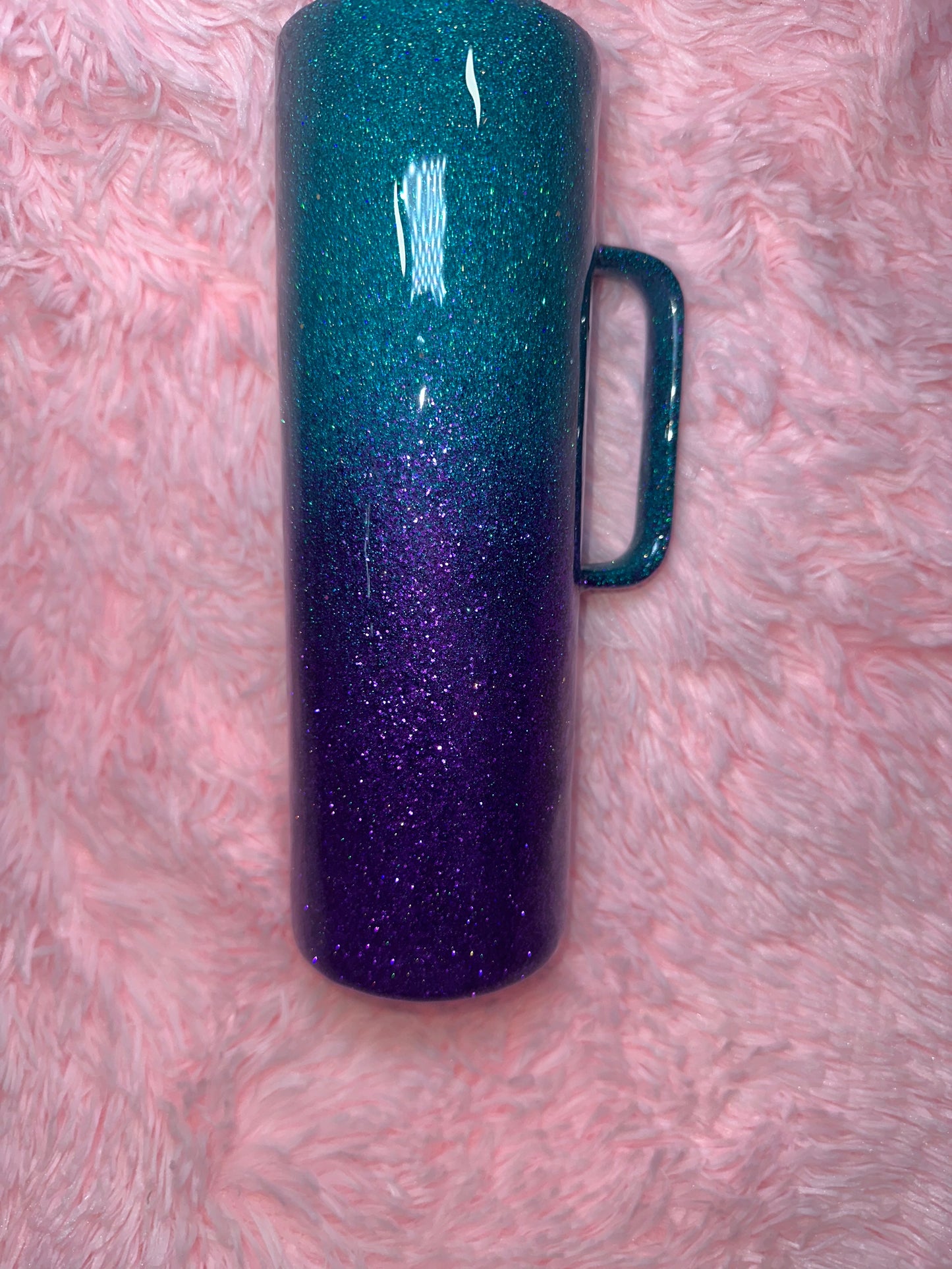 30 oz skinny hoggdle | teal & purple ombre