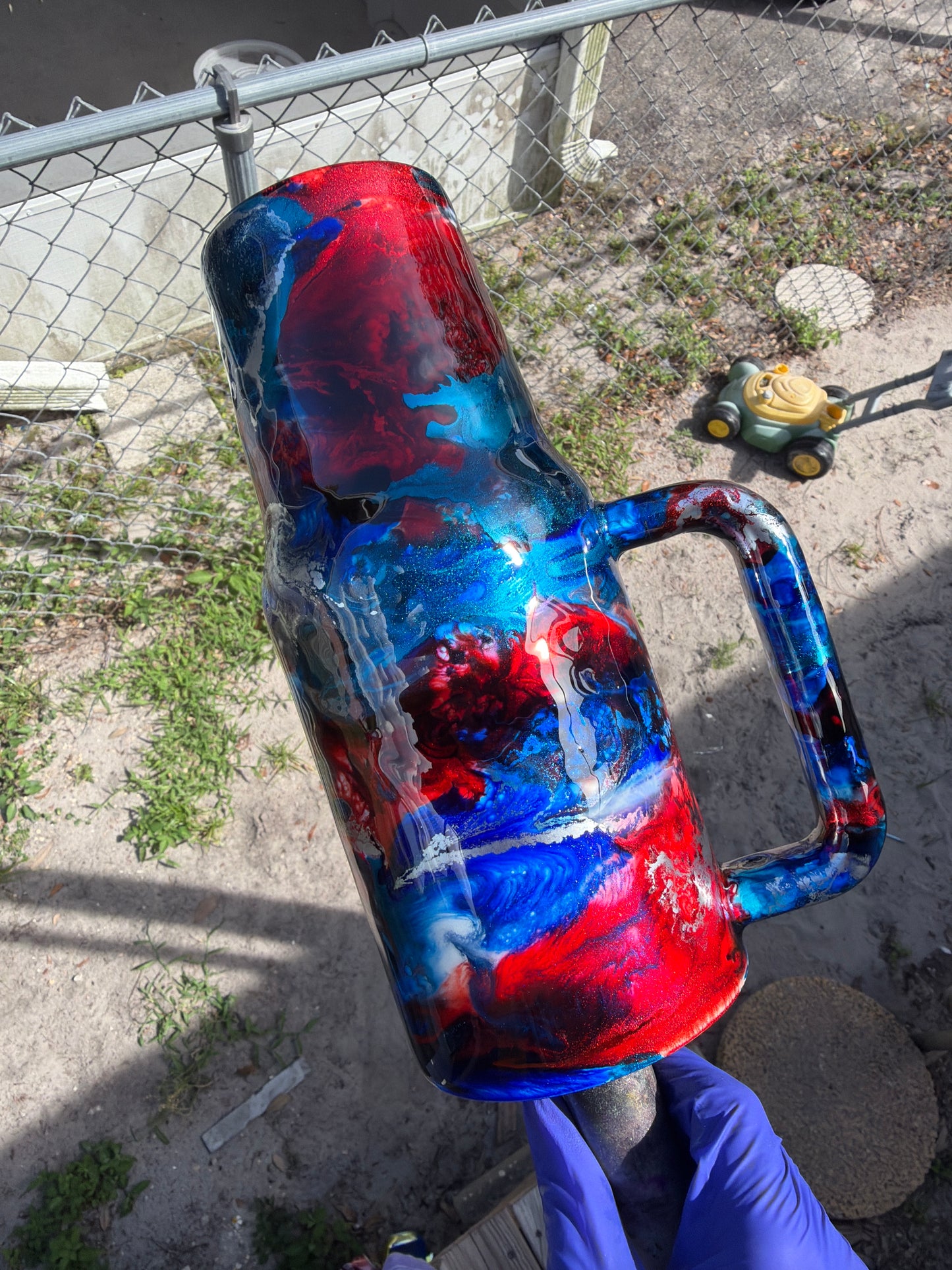 40 oz - red white blue