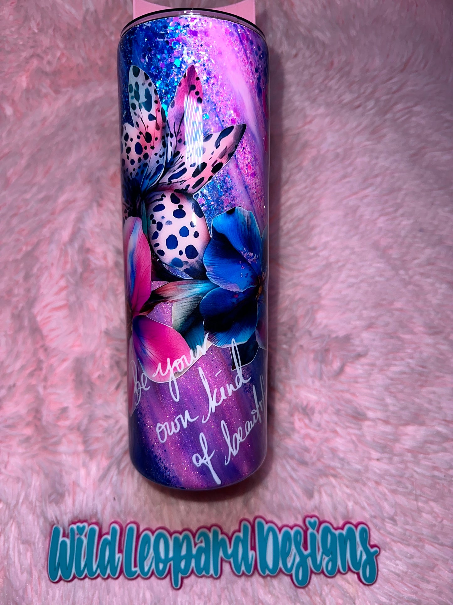 25- 30 oz skinny blue pink milkywayb( be your own kind of beautiful)