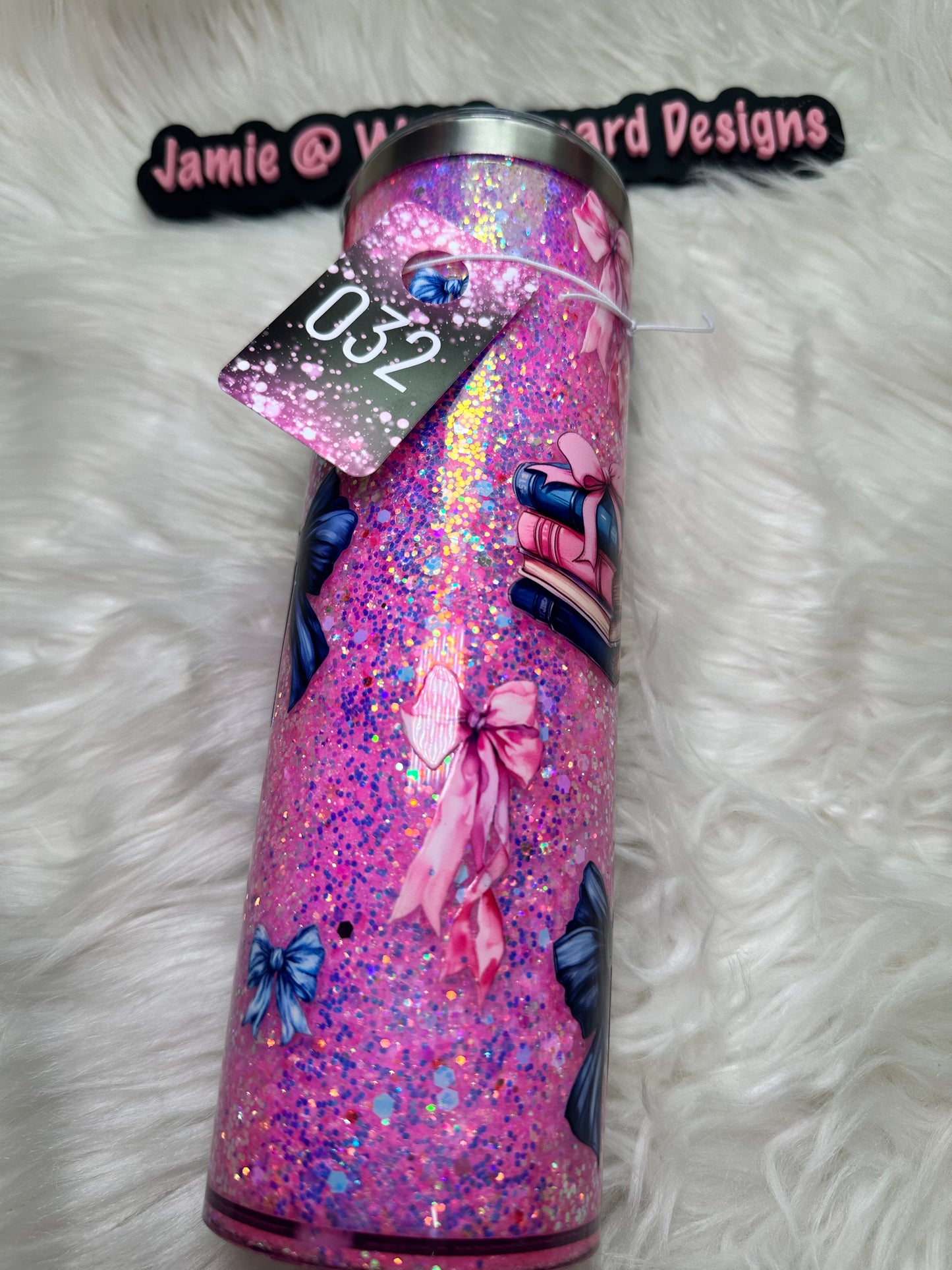 #32- 20 oz snowglobe stainless steel