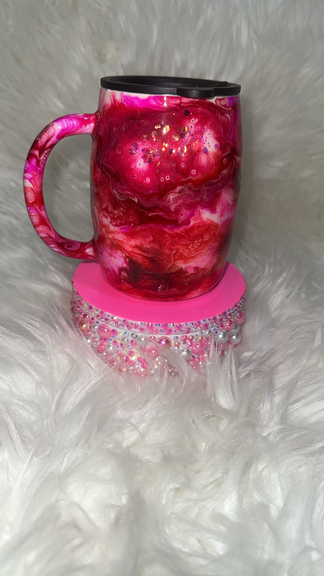 Pink & red mug. (Michelle)