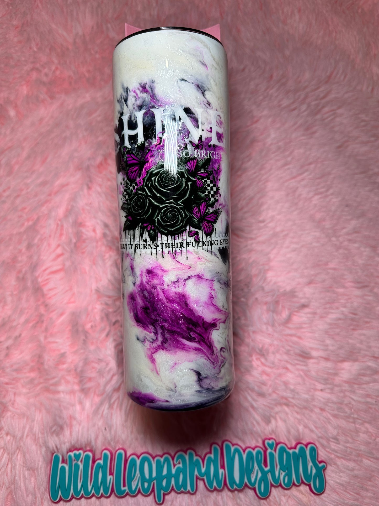 21-30 oz purple marble (shine so bright that it burns their f eyes)