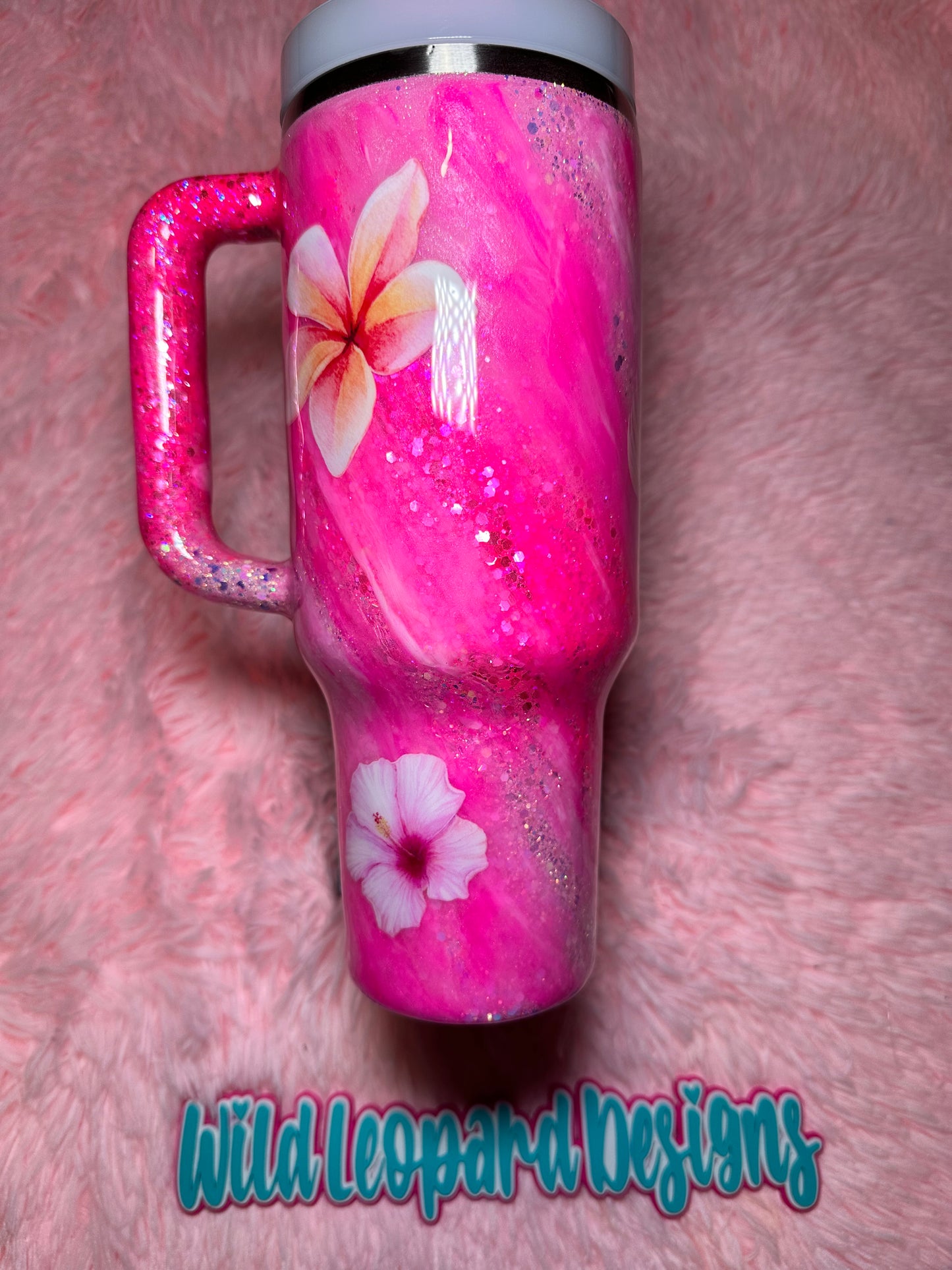46- 40 oz pink Stanley