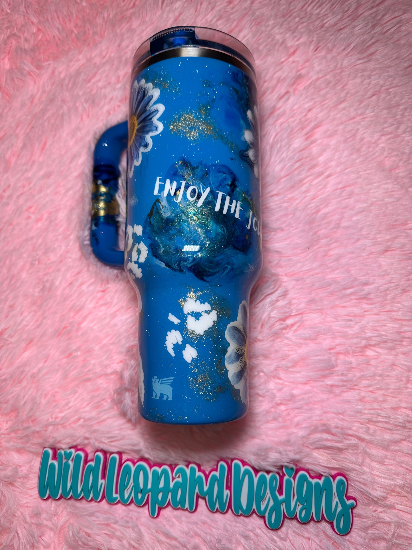 #67- 40 oz Stanley / blue enjoy the journey