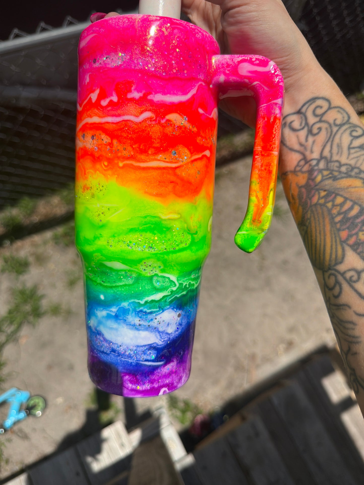 30 oz grippy neon