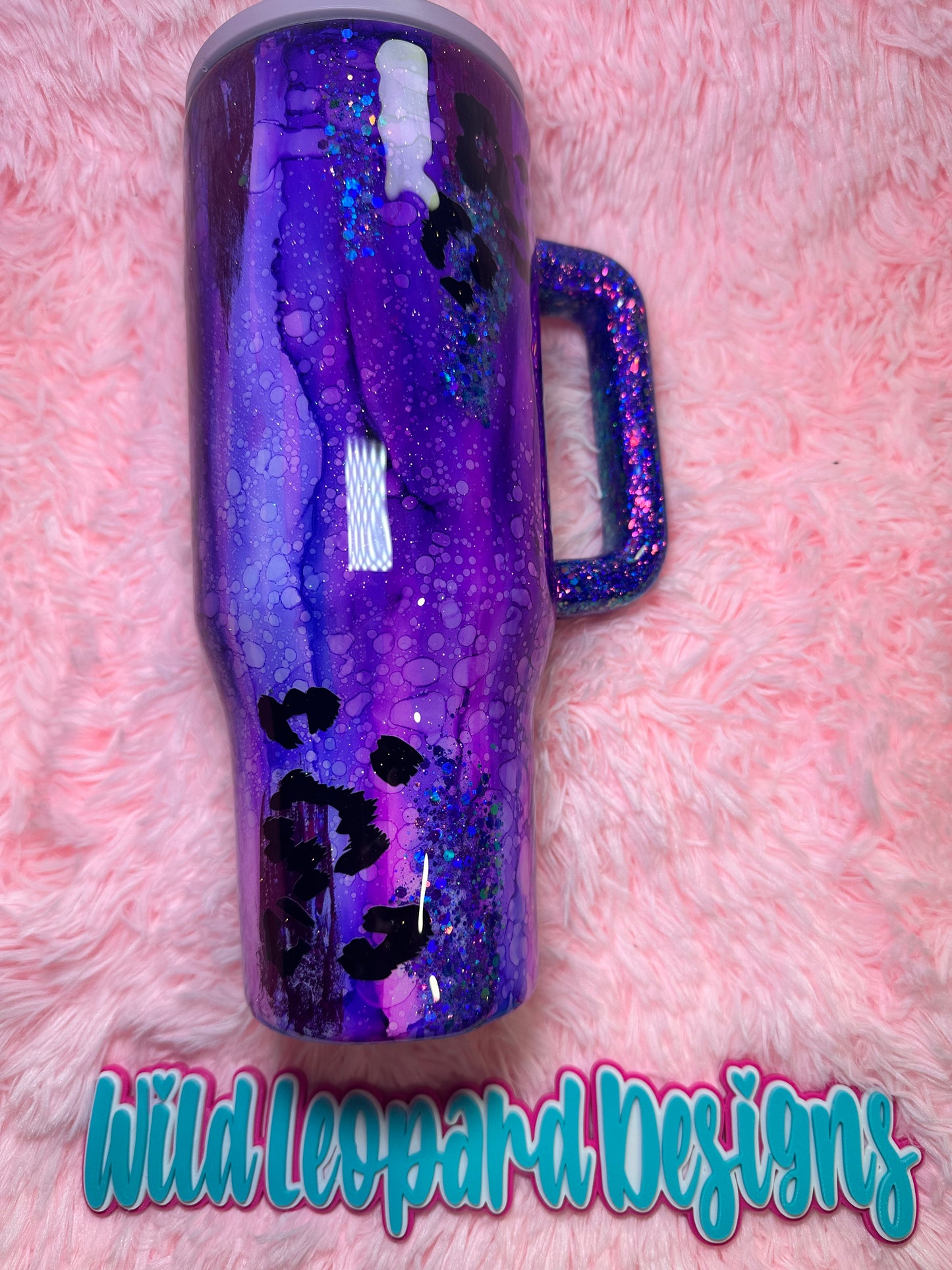 48-40 oz purple rustic raindrop