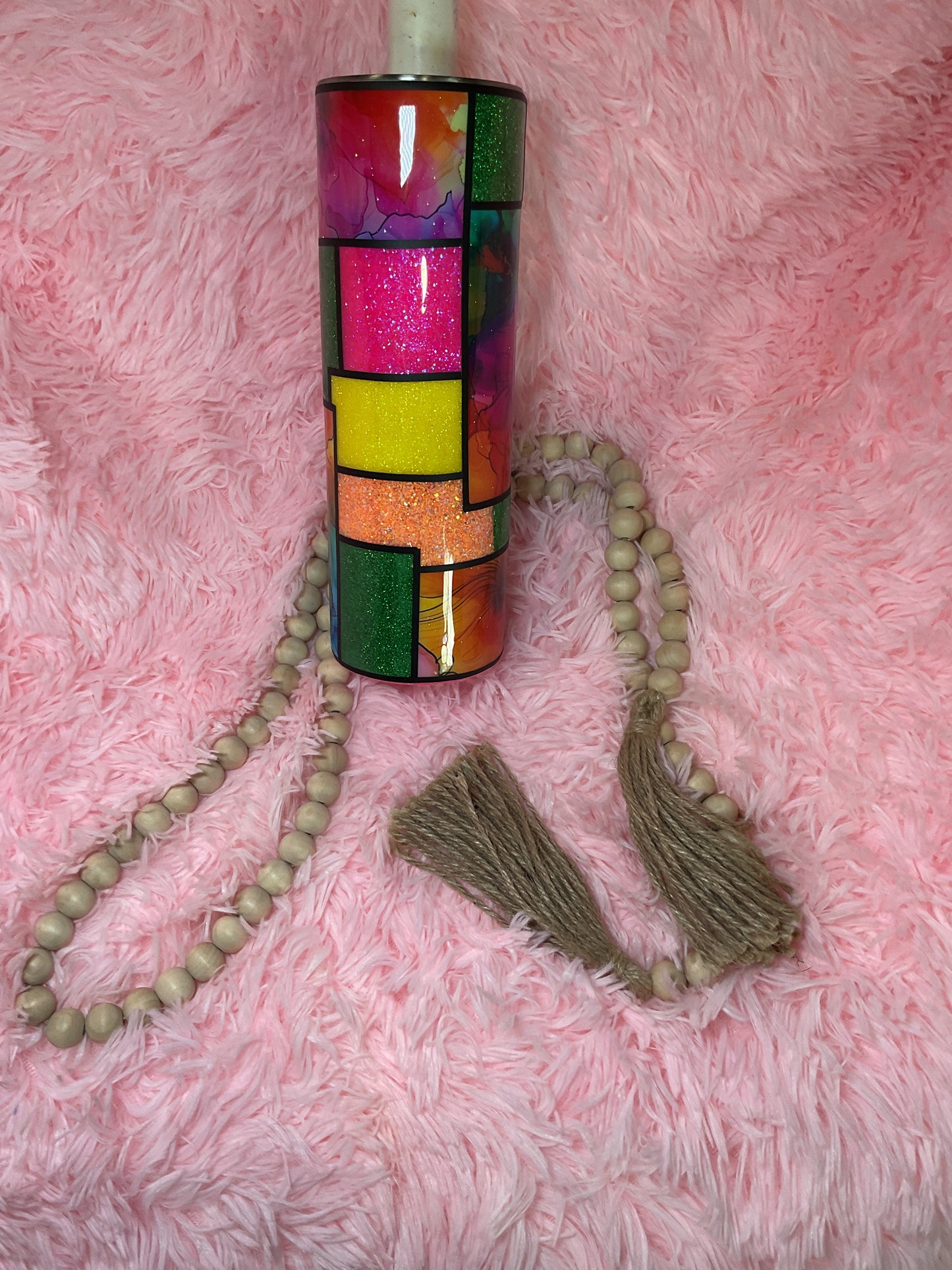 30 oz , neon patchwork