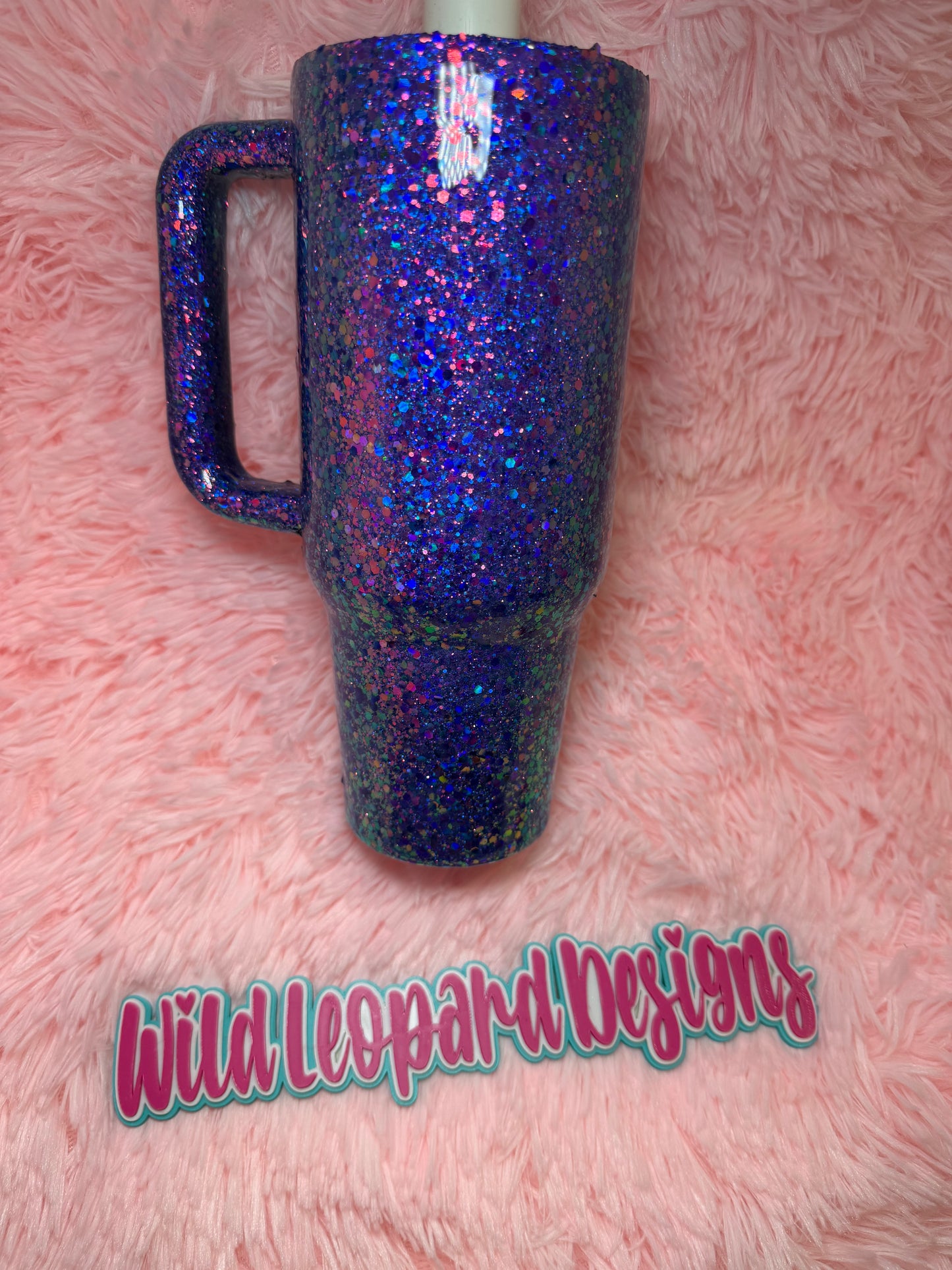 40 oz purple glitter