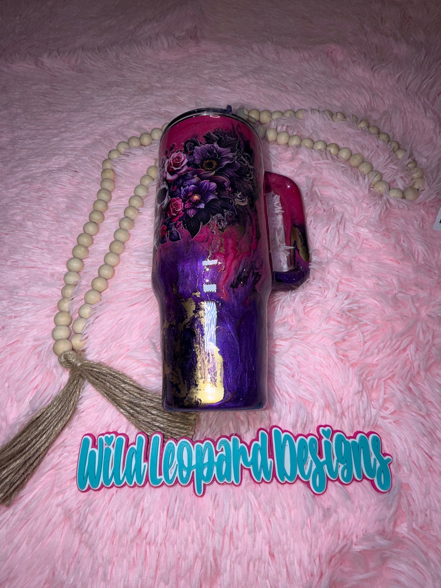 5- pink and purple skull