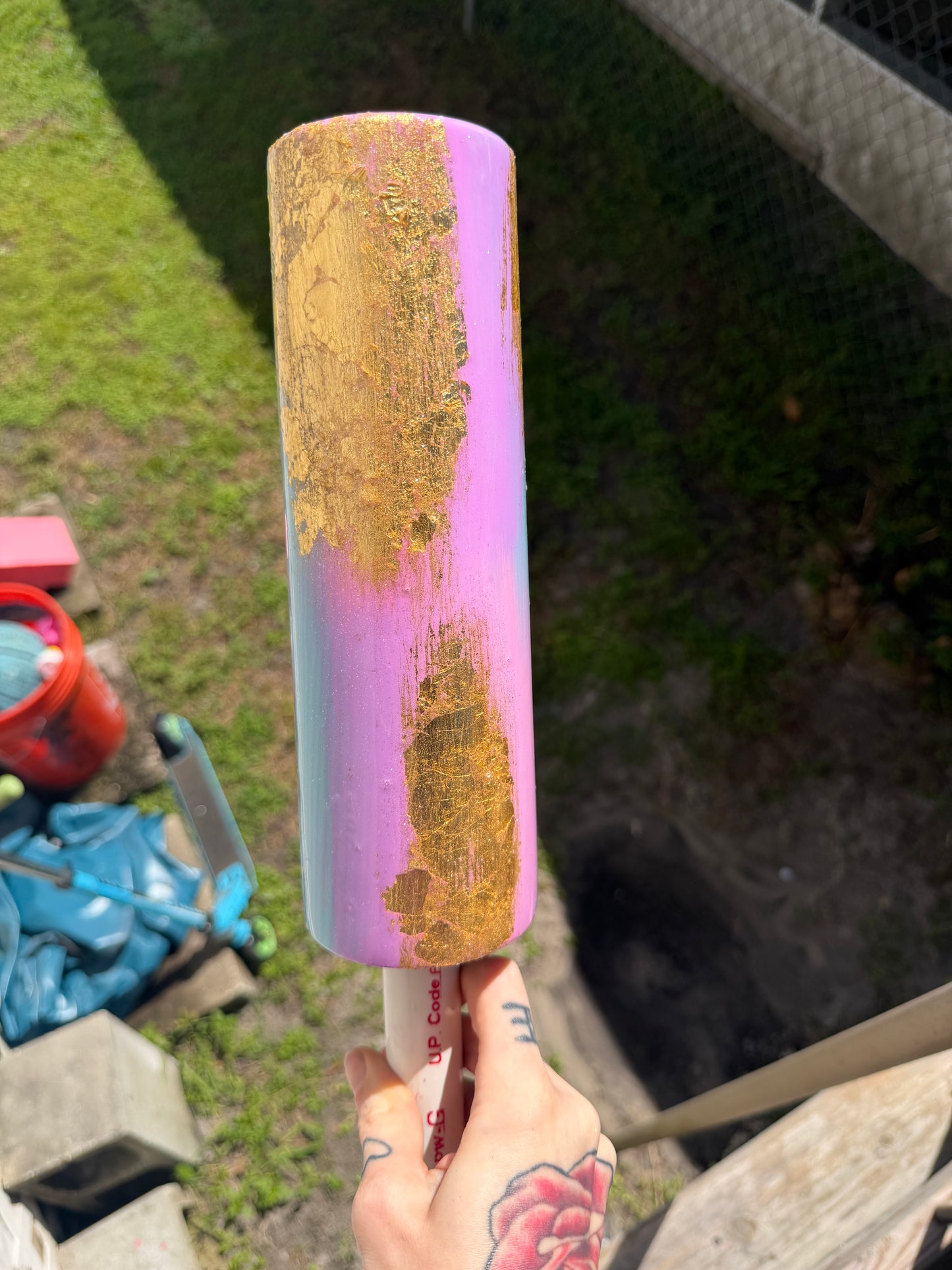 30 oz ghost pastel with leopard print