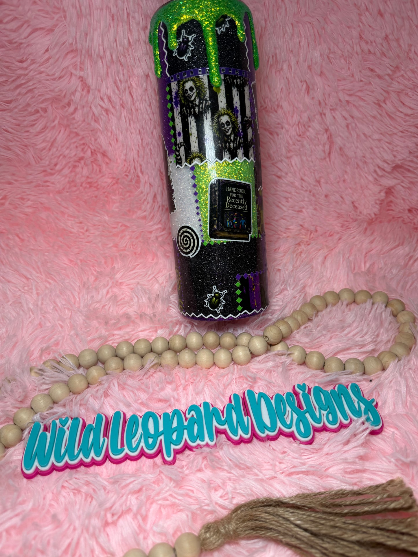 30 oz , purple green beetle