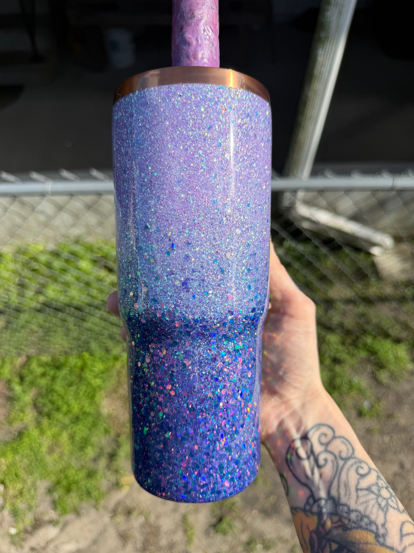 32 oz hydra peak , purple ombre
