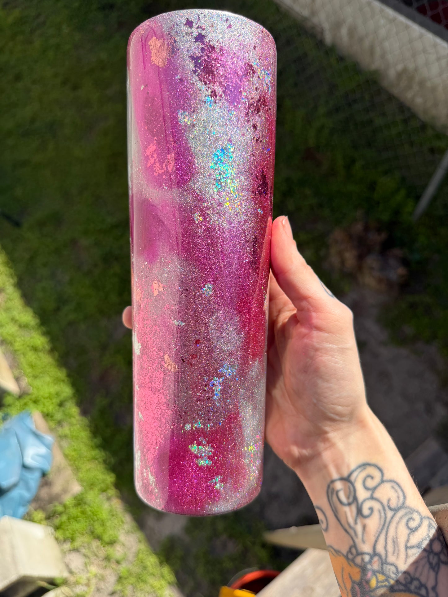 30 oz - purple silver pigment