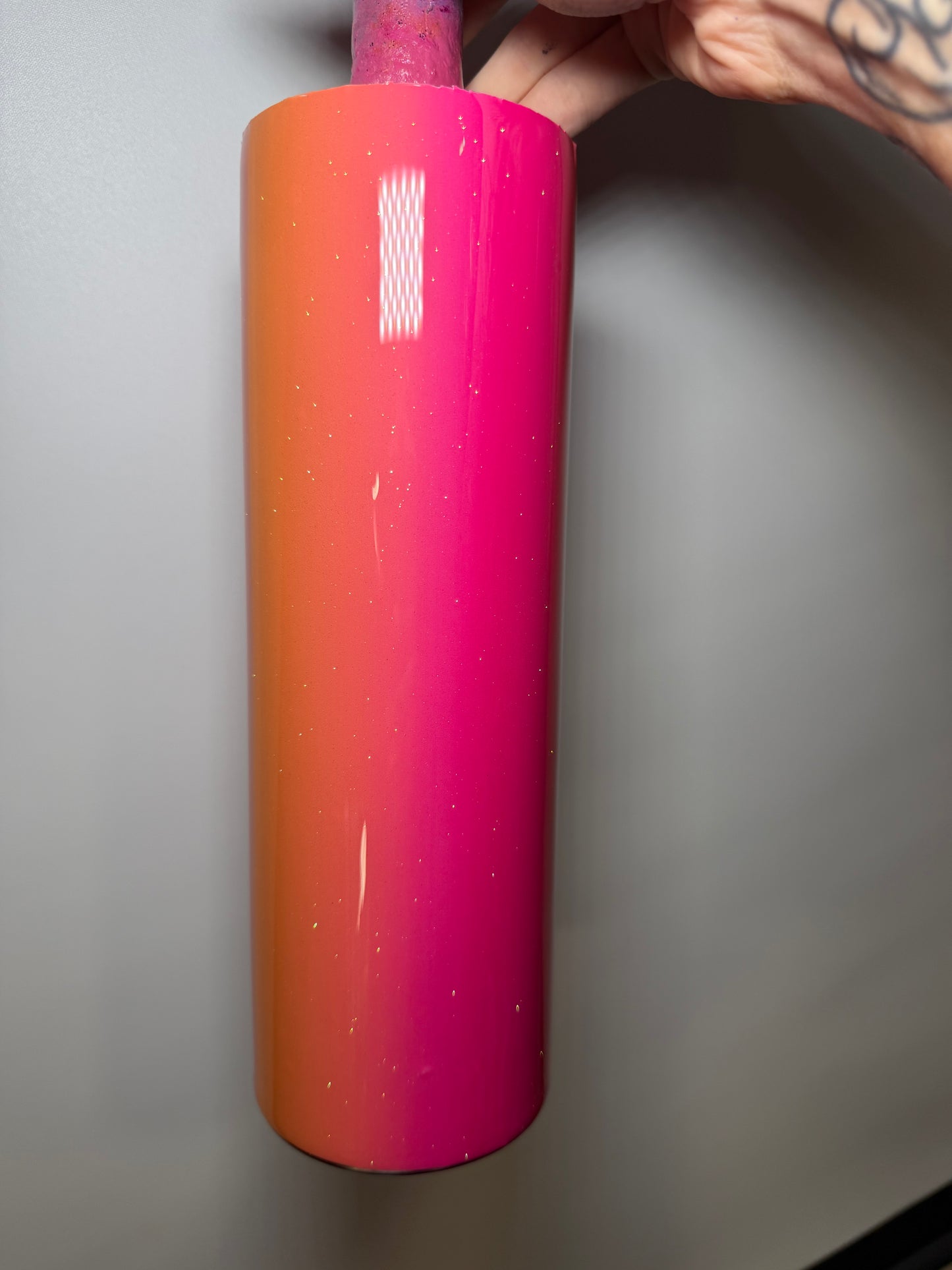 30 oz - orange / pink ombre burst