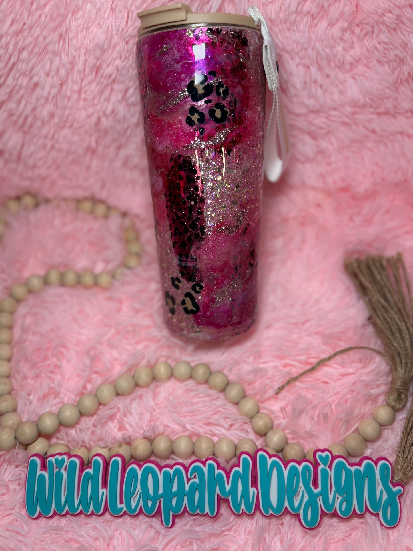 87- 25 oz . Pink leopard be fearless