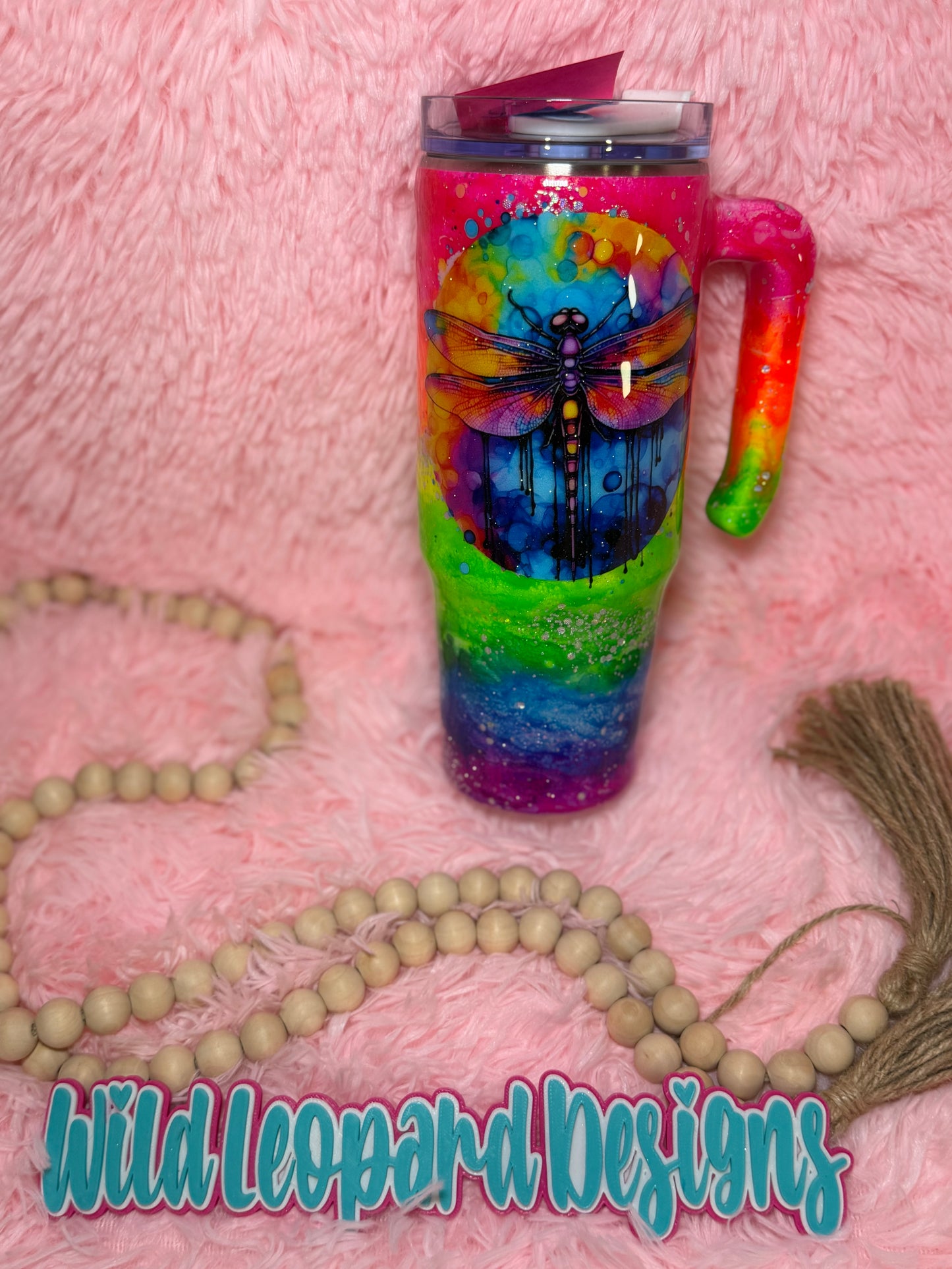 45-30 oz grippy neon dragon fly