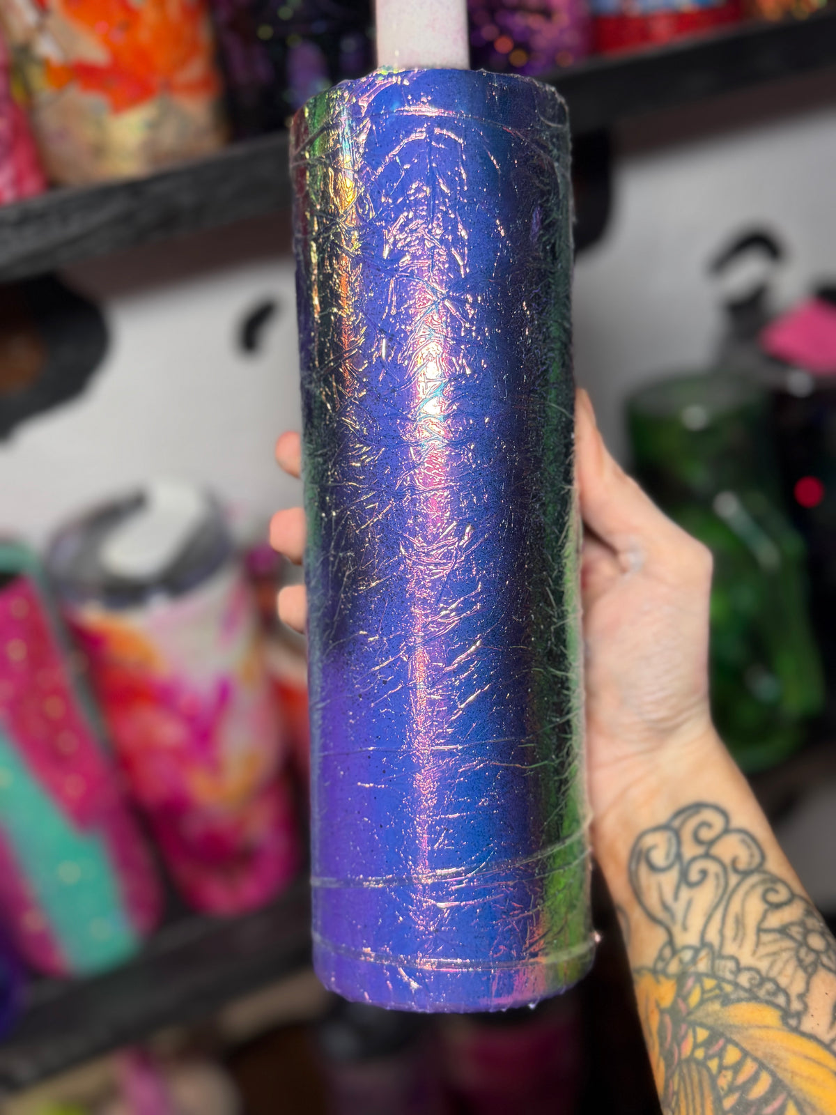 30 oz - purple cellophane