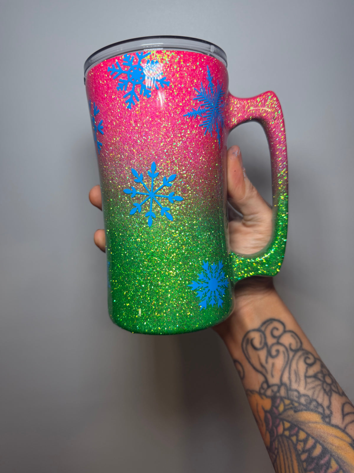 20 oz beer mug , cute grinch