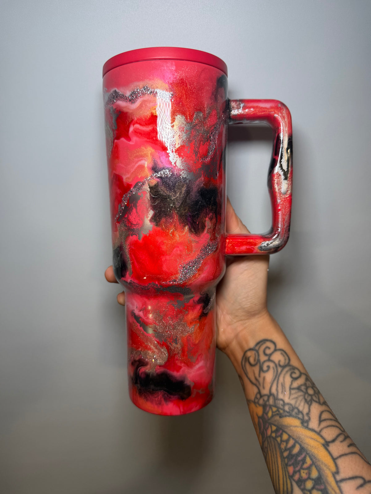 40 oz coral ink drop