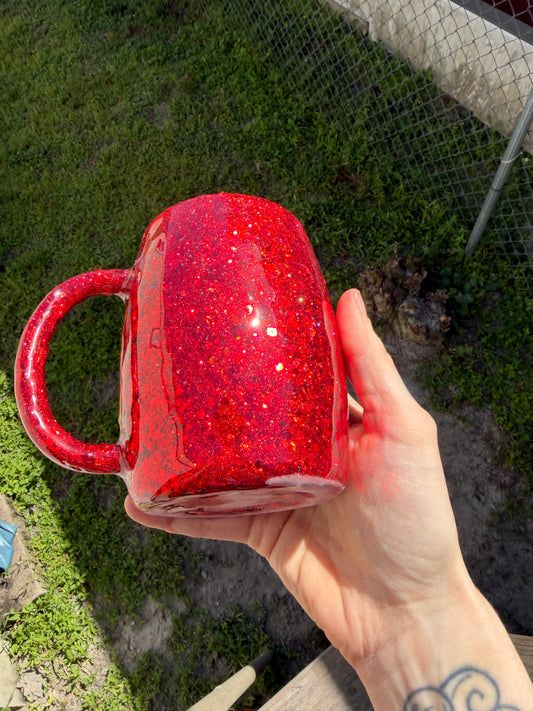 14 oz red mug
