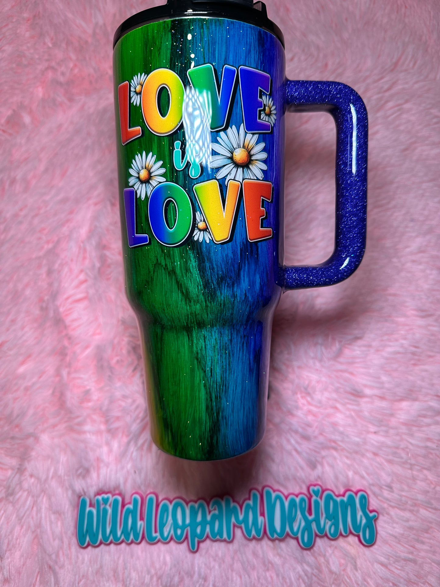 44- 40 oz rainbow love is love