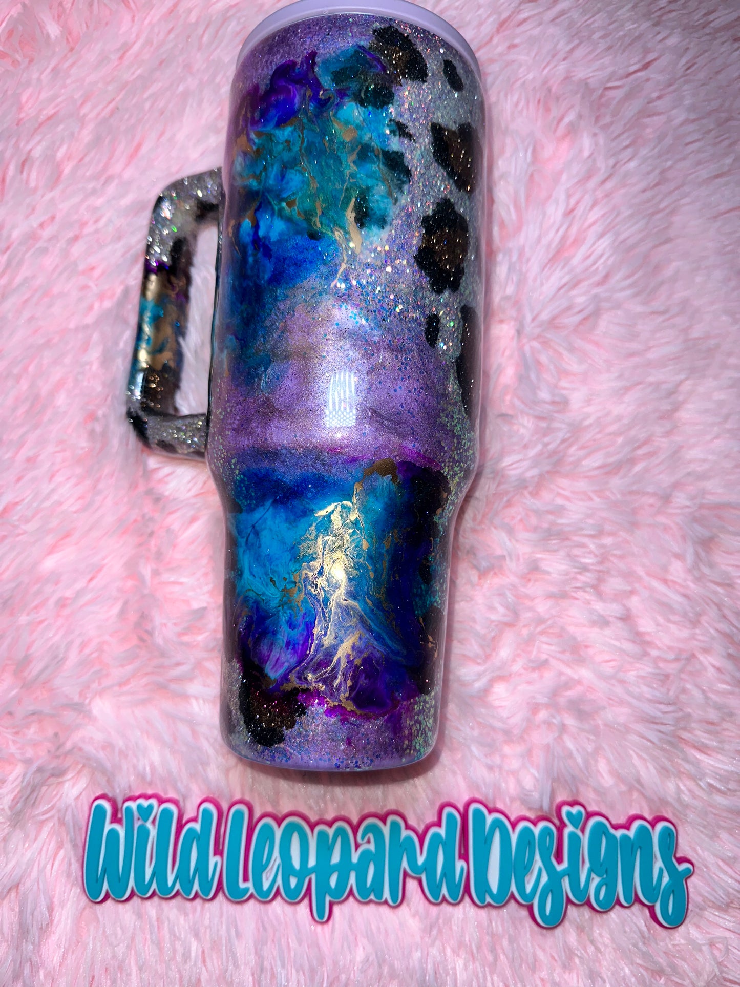 53-40 oz leopard purple/blue flip lid