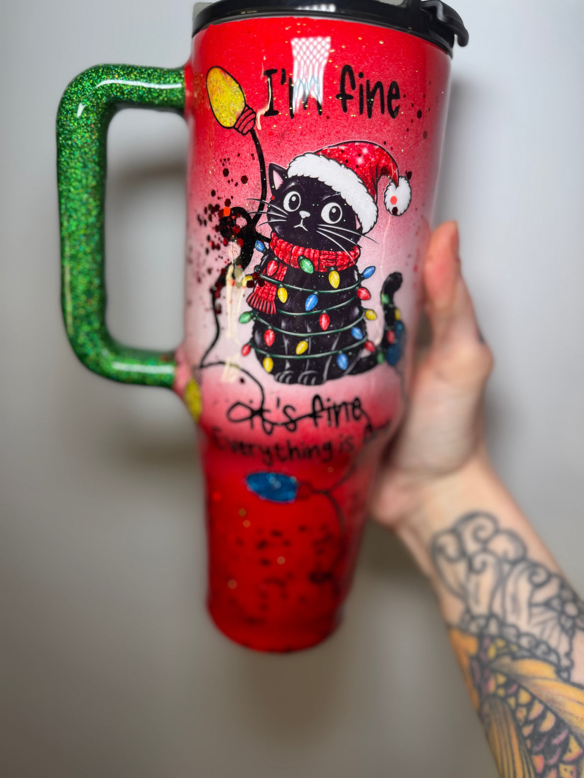 40 oz I’m fine light up tumbler