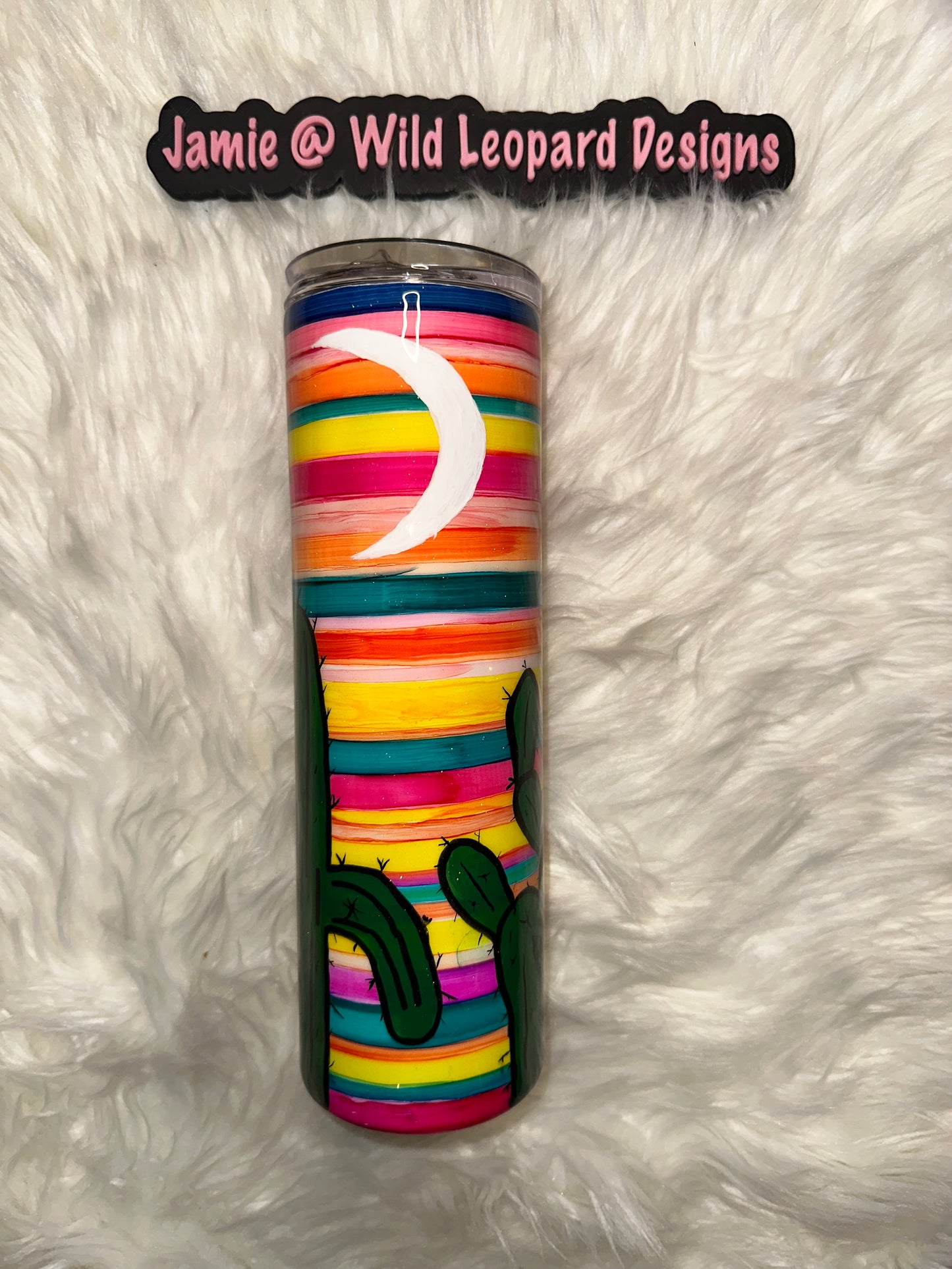 Hand painted cactus serape