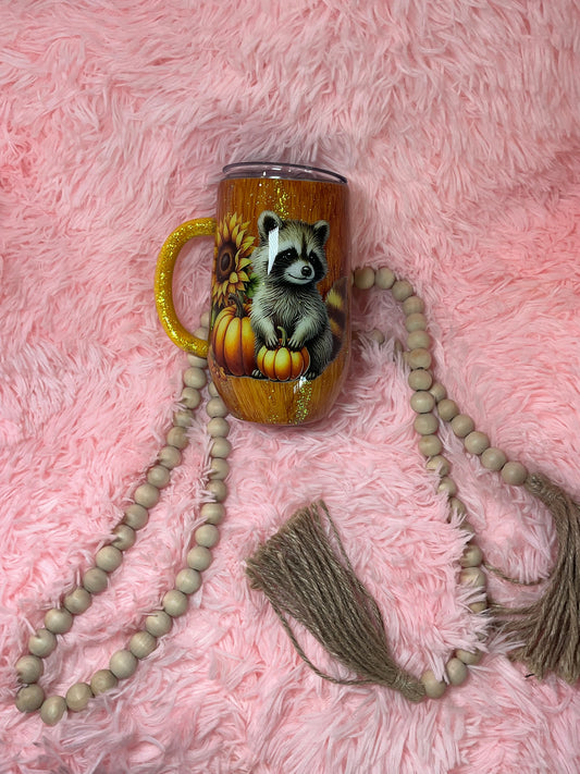 16 oz , fall raccoon