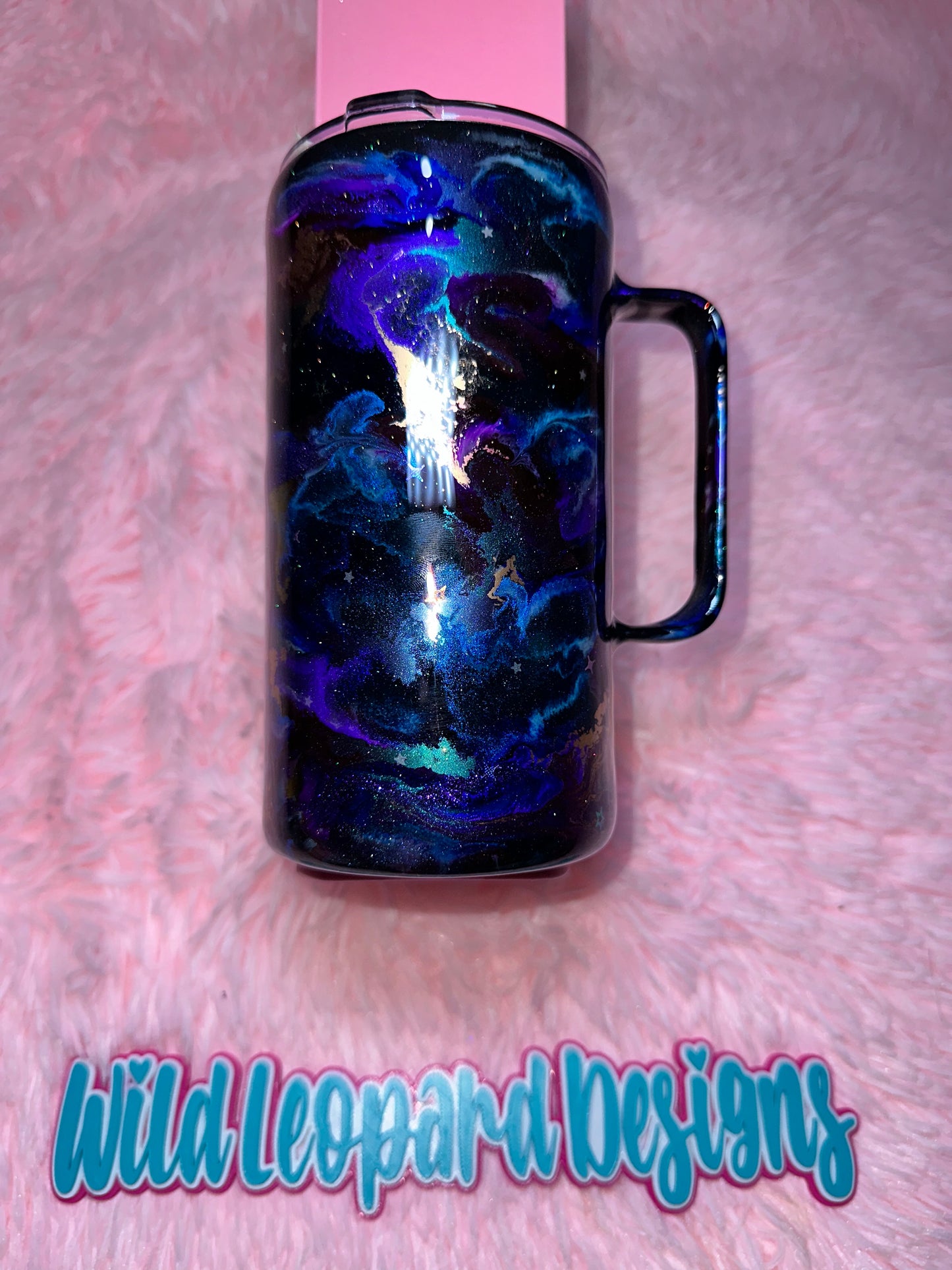 30-25 oz mug / purple blue swirl