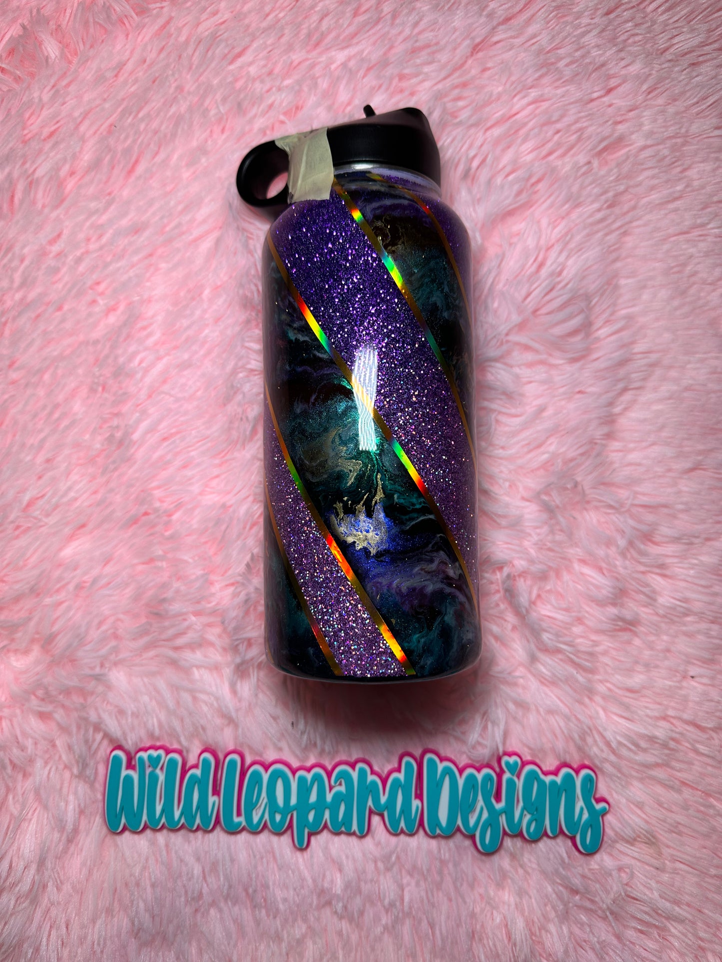 61- 35 oz water bottle purple twisted