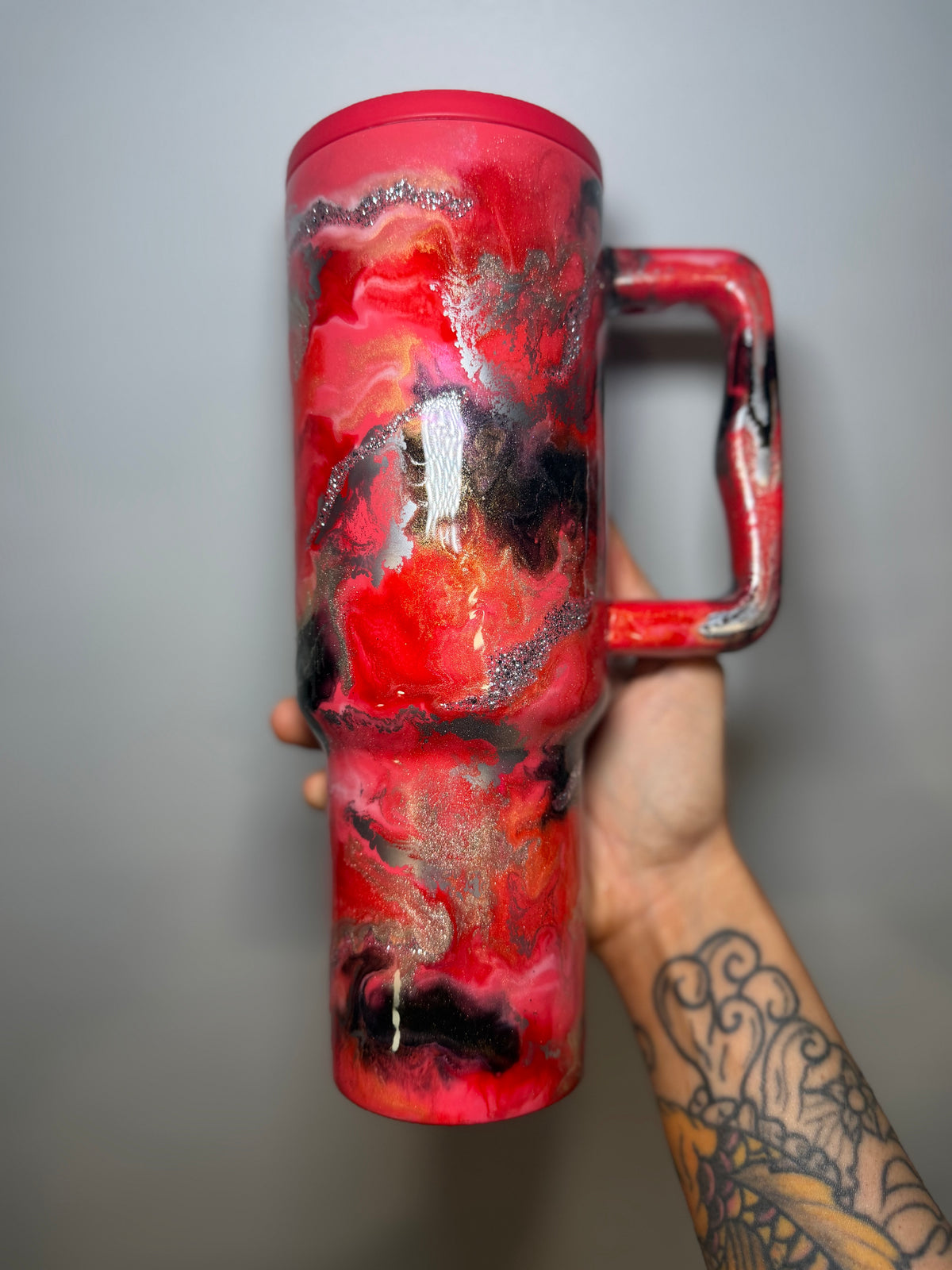 40 oz coral ink drop