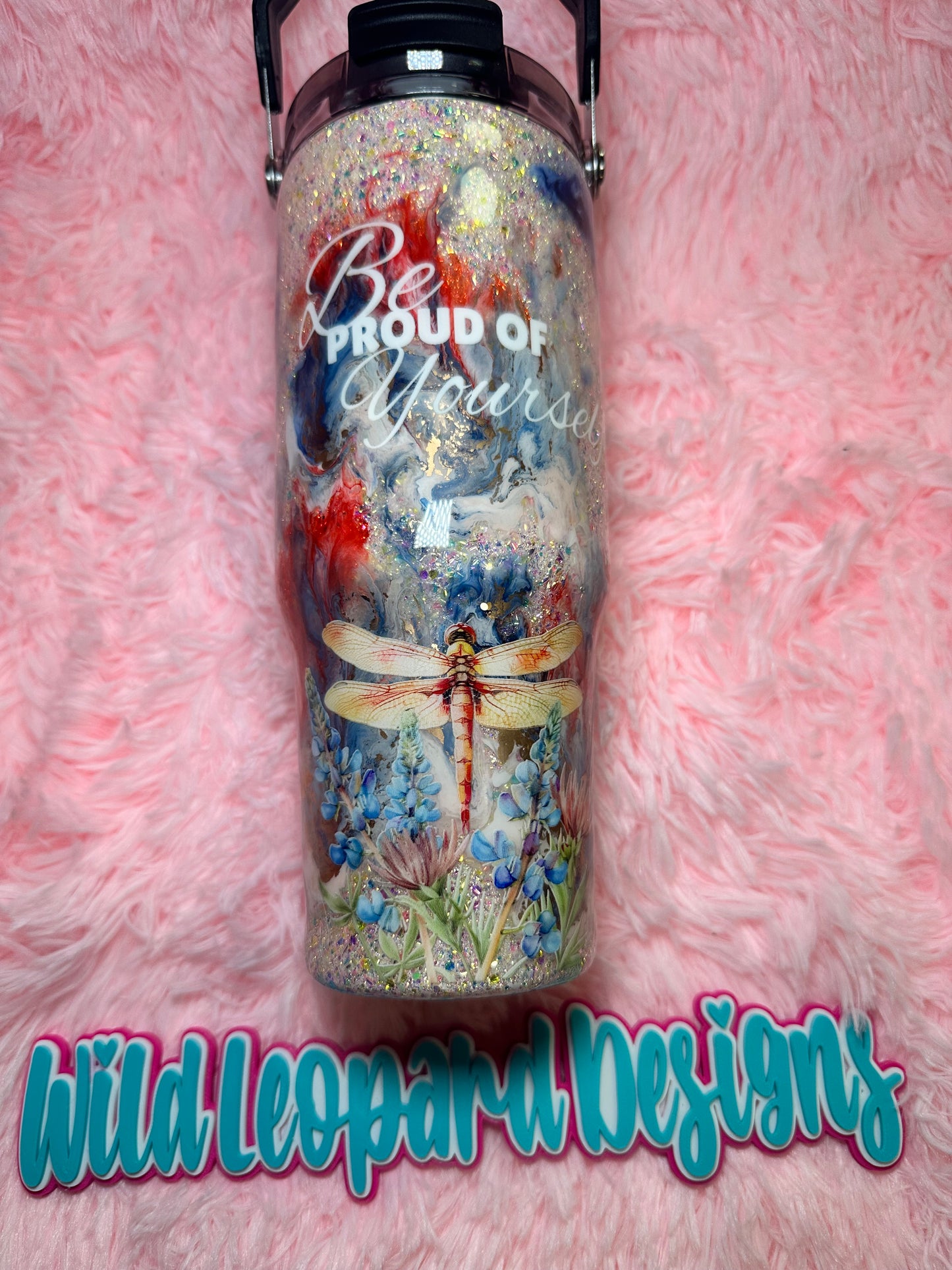 28- 30 oz Trisip/ dragon fly reverse marble