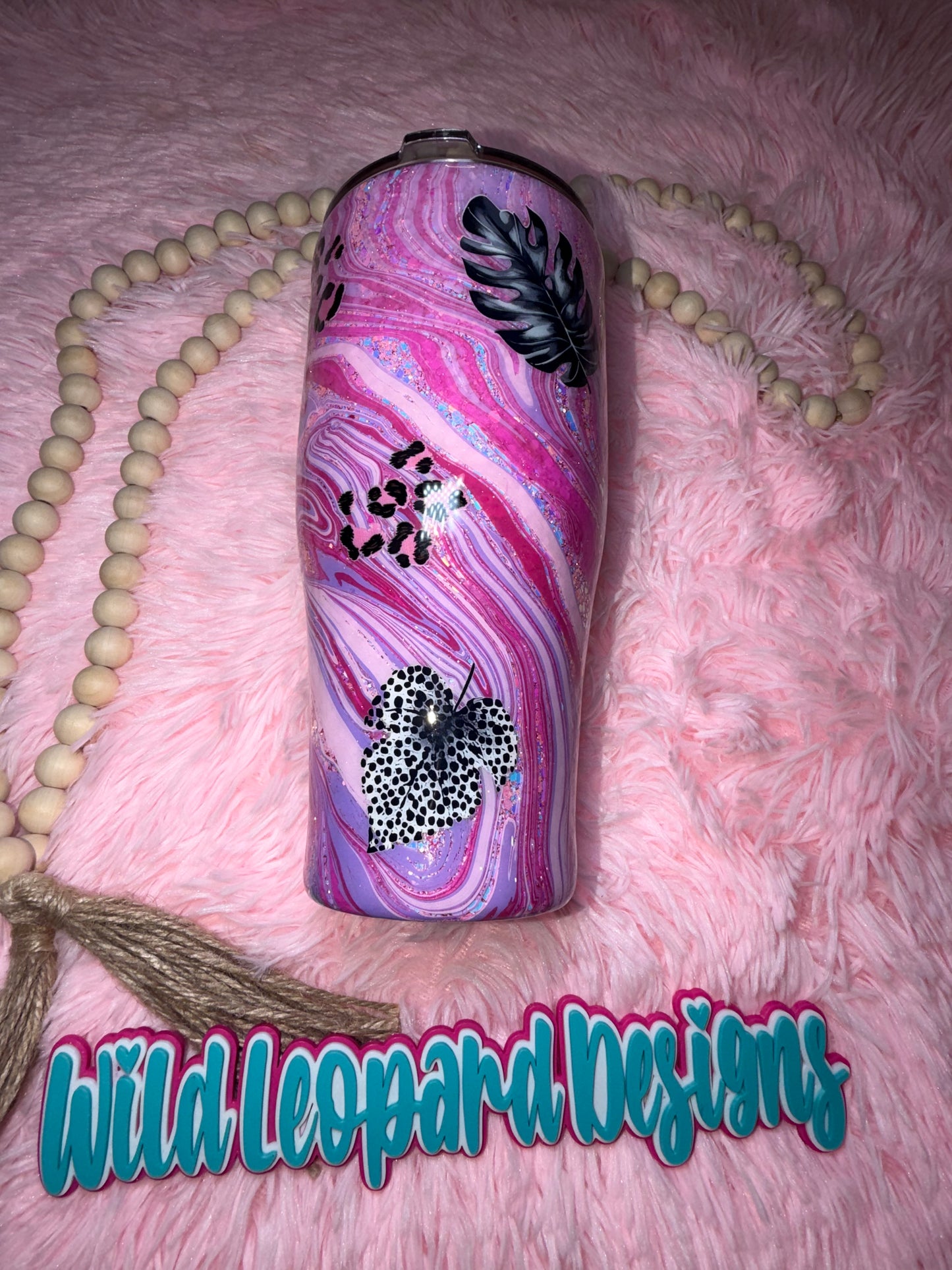 25- 32 oz coffee caddy pink hydro dip