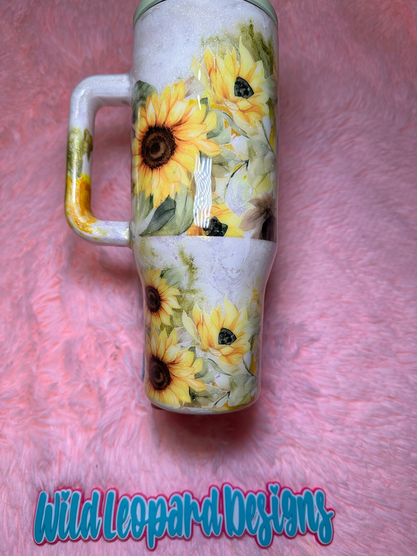 15- 40 oz sunflower marble flip lid