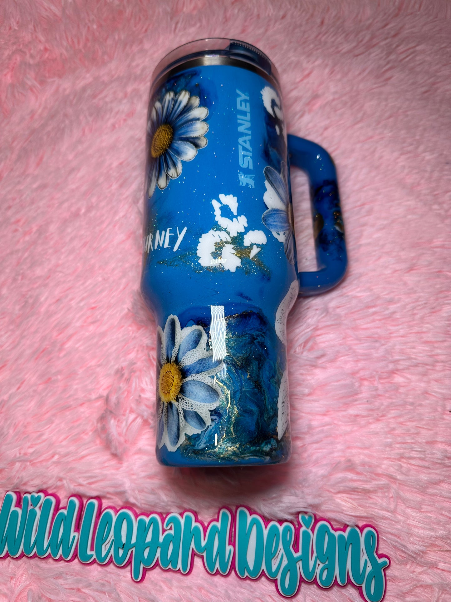 #67- 40 oz Stanley / blue enjoy the journey
