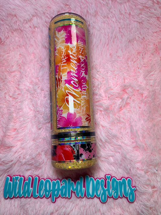 27-32 oz tipsy magnolia mixed media orange & pink