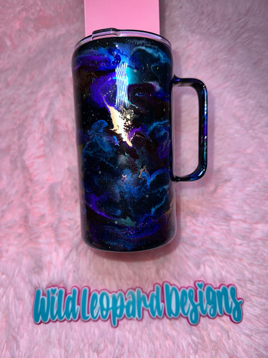30-25 oz mug / purple blue swirl