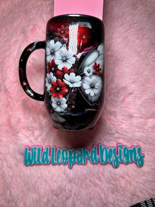 1-16 oz red butterfly