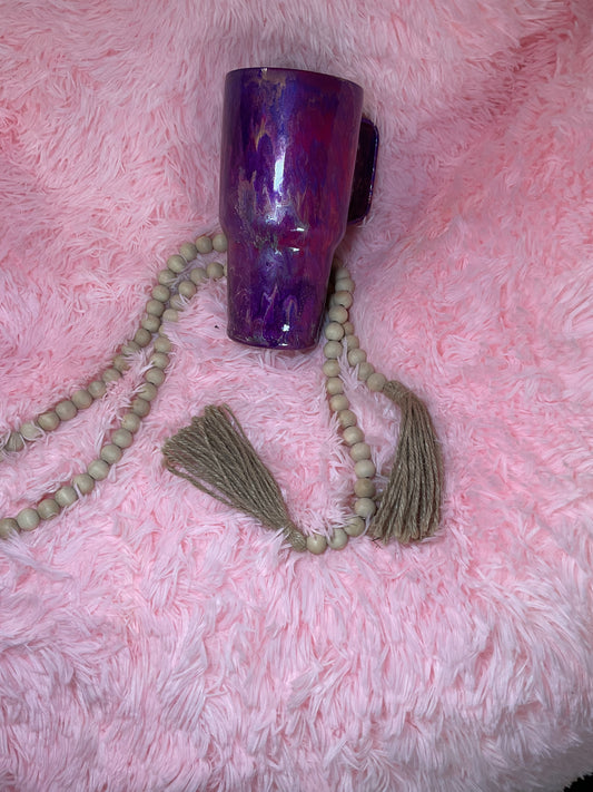 30 oz handle purple pink melt