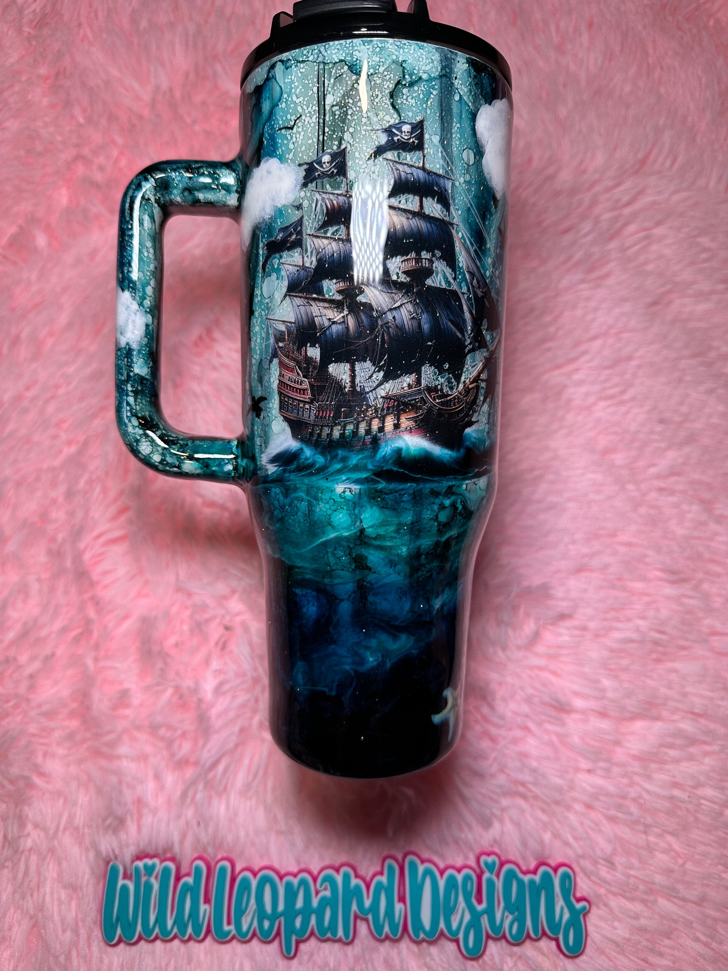 8- 40 oz stormy sky , hand painted clouds