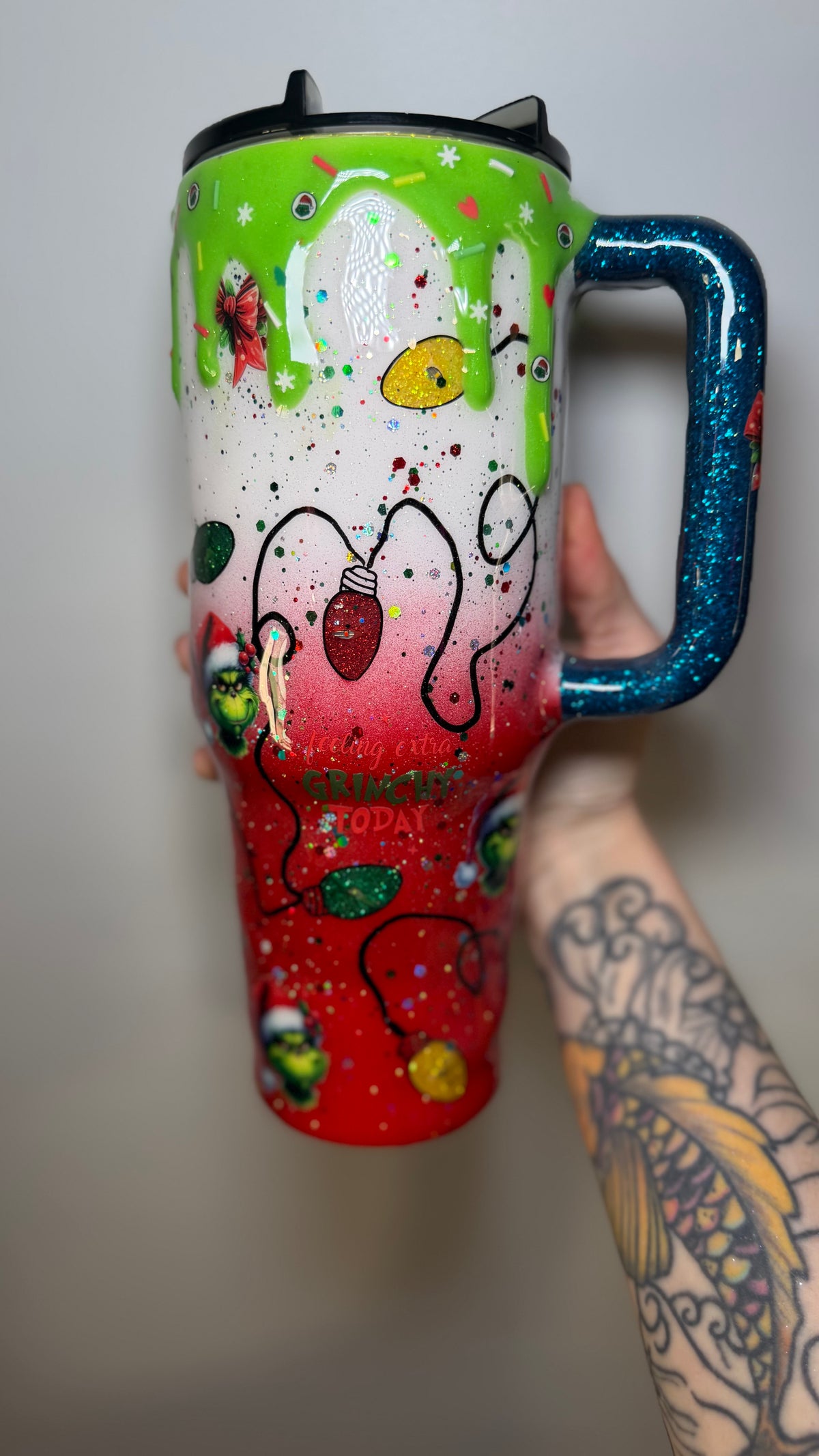 40 oz grinch ho ho light up tumbler