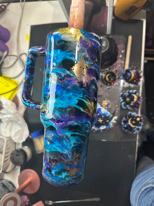 40 oz purple and blue