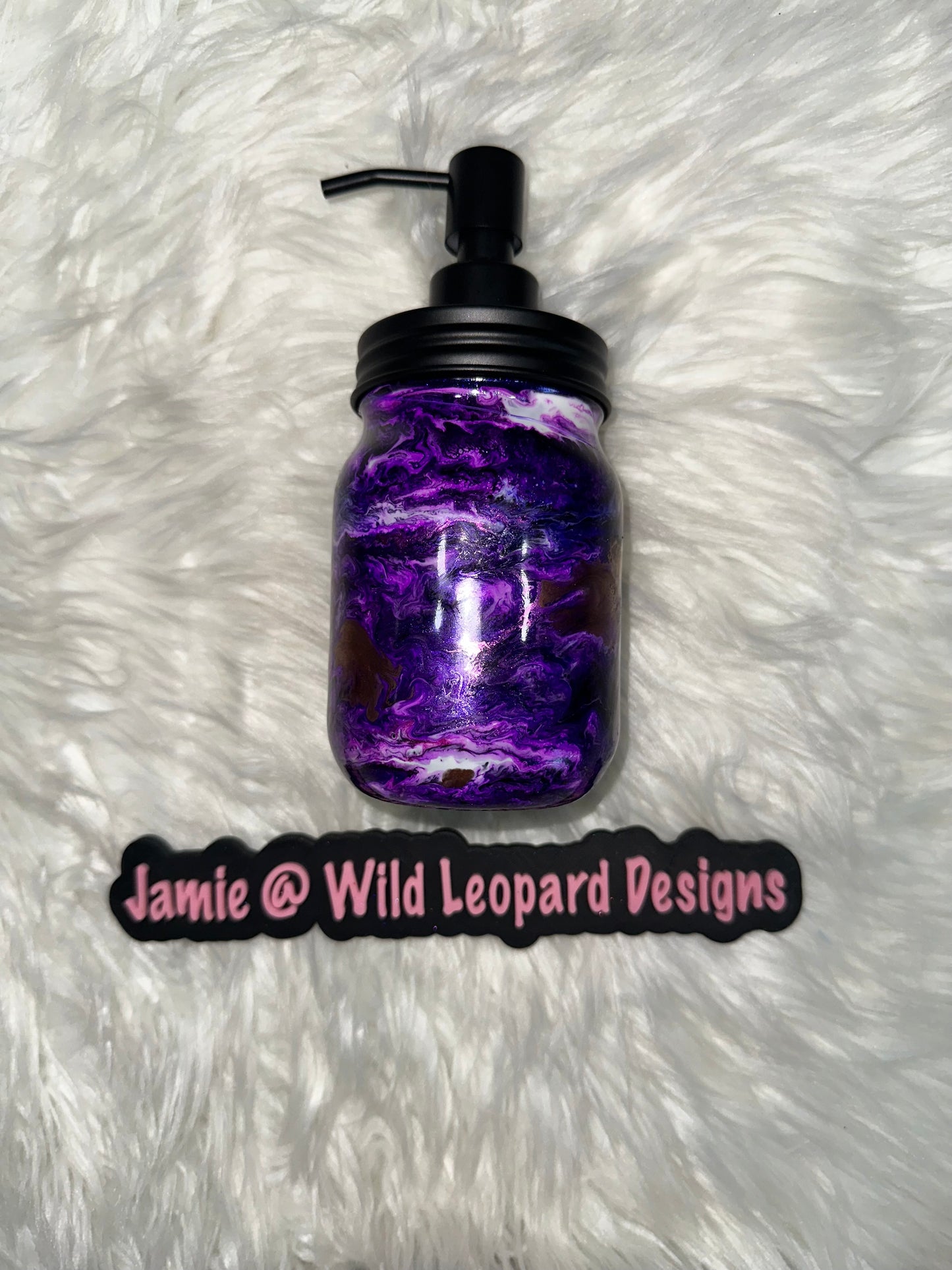 Soap jar purple