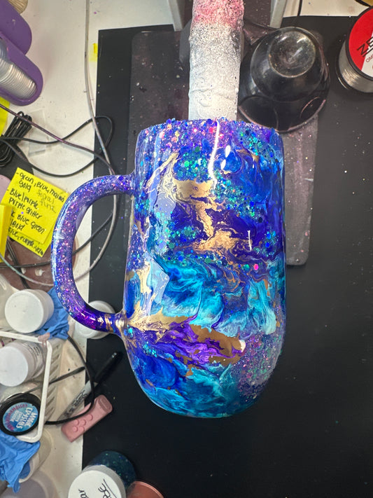 Purple reverse marble