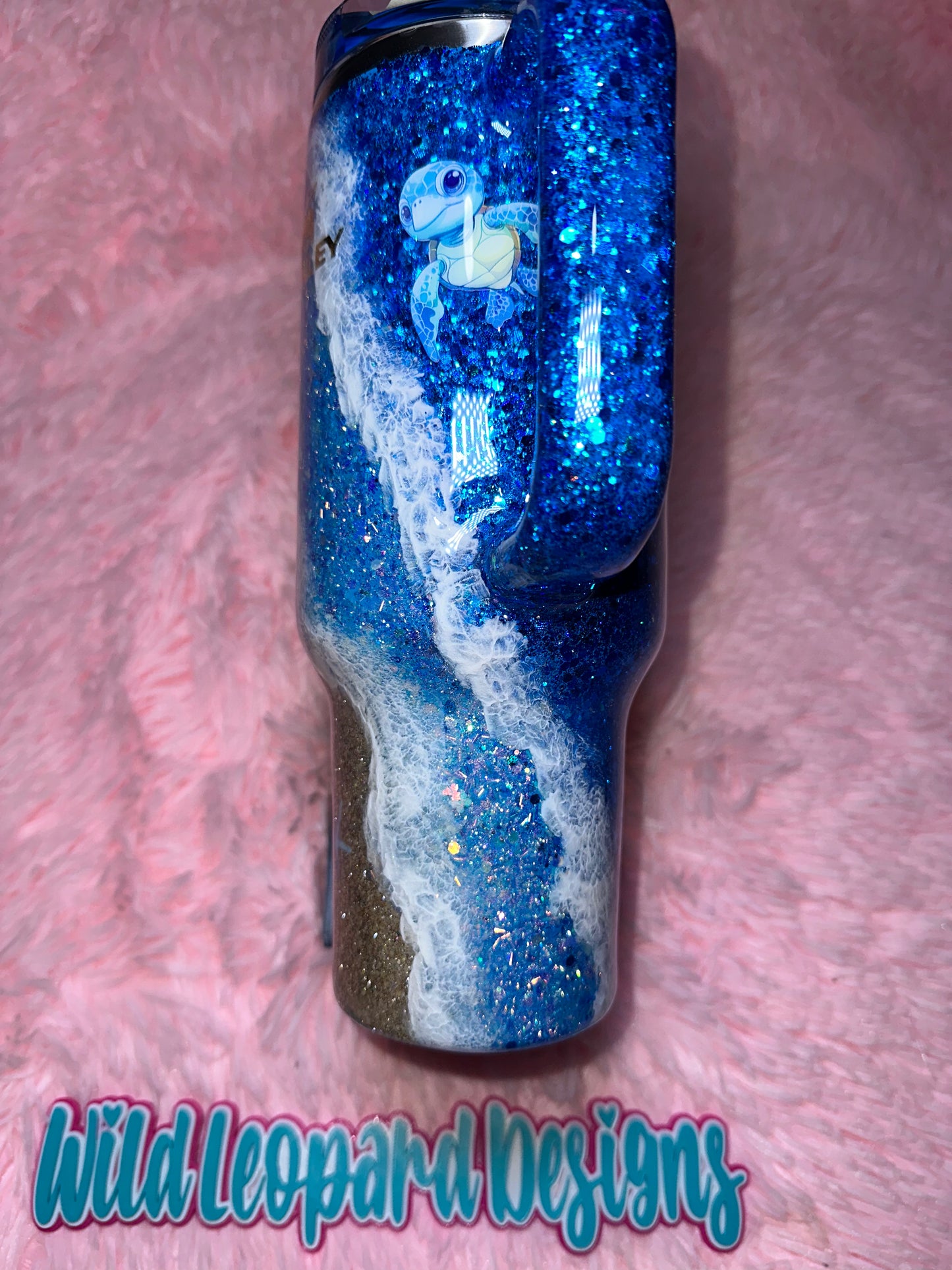 52- 40 oz beach Stanley glows flip lid