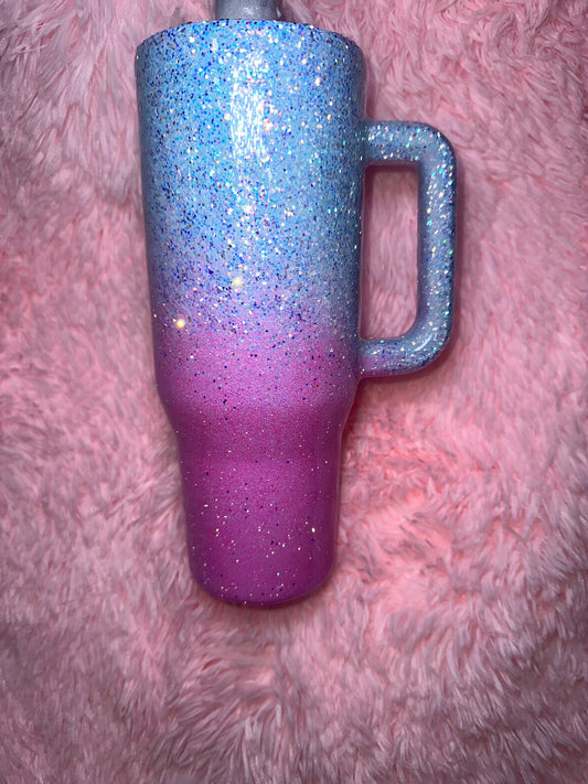 40 oz flip lid | blue & pink ombre
